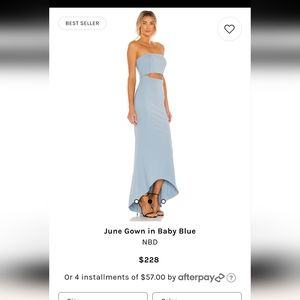June Gown in Baby Blue